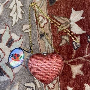 NWT Urban Expressions Sparkly heart evening purse